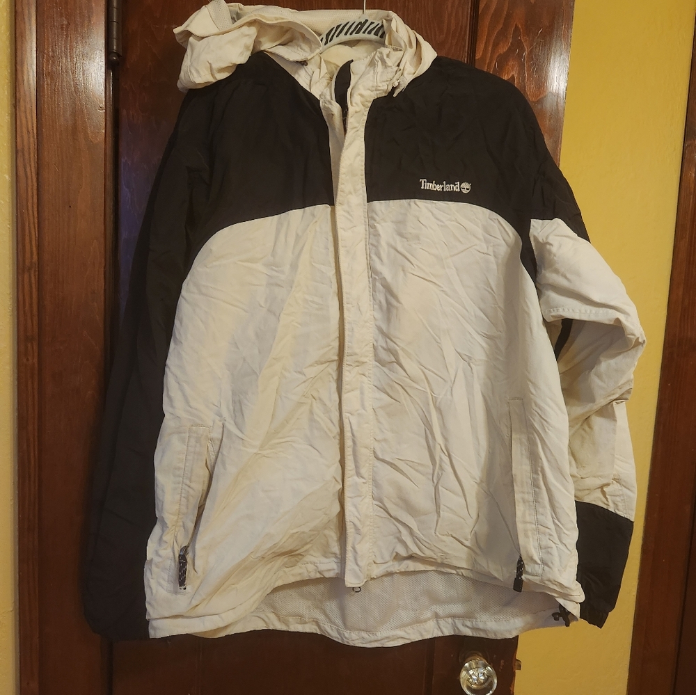 Men's cream & black spring Timberland Jacket